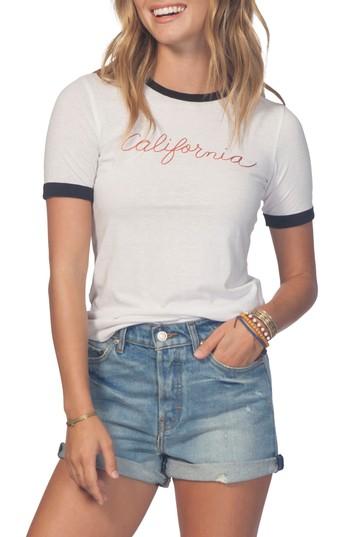 Women's Rip Curl California Coast Ringer Tee - White