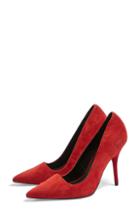 Women's Topshop Game Elongated Pointy Toe Pump .5us / 36eu M - Red