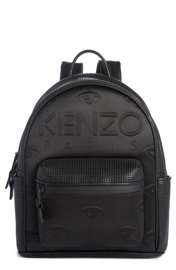 Kenzo Eyes Perforated Nylon Backpack - Black