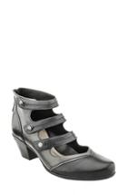 Women's Earth 'serano' Triple Mary Jane Strap Bootie M - Black