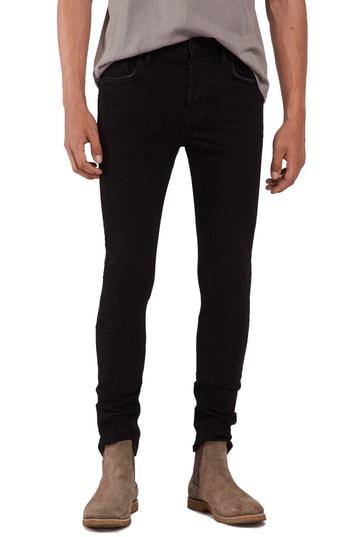 Men's Allsaints Cigarette Skinny Fit Jeans - Black
