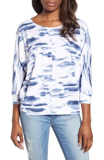 Women's Caslon Off-duty Dolman Sleeve Tee, Size - Blue