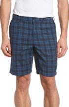 Men's Thaddeus Singer Plaid Flat Front Shorts - Blue