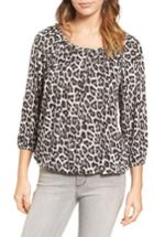 Women's Michael Michael Kors Nubian Jersey Peasant Top - Black