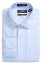 Men's Nordstrom Men's Shop Smartcare(tm) Trim Fit Solid Dress Shirt .5 34/35 - Blue