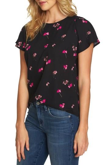 Women's Cece Confetti Ditsy Top - Black