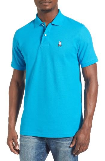 Men's Psycho Bunny The Classic Pique Polo (xs) - Blue