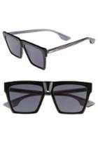 Women's Alexander Mcqueen 54mm Flat Top Sunglasses - Black