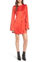 Women's Treasure & Bond X Something Navy Bell Sleeve Minidress - Red