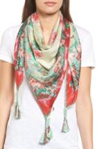 Women's Johnny Was Whisper Silk Square Scarf, Size - Red