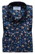 Men's Eton Contemporary Fit Floral Dress Shirt .5 - Blue