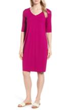 Women's Eileen Fisher Stretch Jersey Shift Dress, Size - Pink