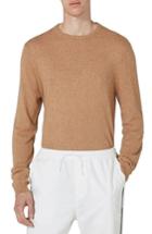 Men's Topman Crewneck Sweater, Size - Brown
