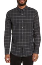Men's Theory Rammy Trim Fit Check Flannel Shirt, Size - Grey