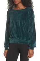 Women's Zella Dani Velour Pullover, Size - Green