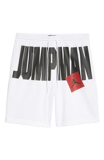 Men's Nike Jumpman Air Mesh Shorts - White