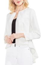 Women's Vince Camuto Ruffle Hem High/low Jacket - White