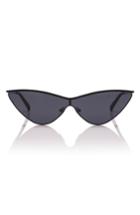 Women's Le Specs X Adam Selman The Fugitive 71mm Sunglasses - Satin Black