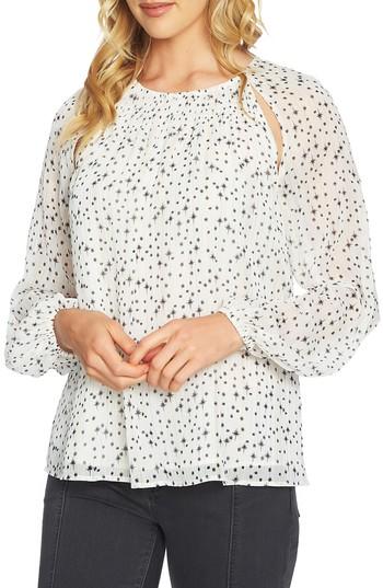 Women's 1.state Cutout Pintuck Blouse - White