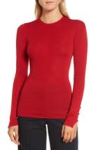 Women's Lewit Italian Merino Wool Envelope Back Pullover - Red