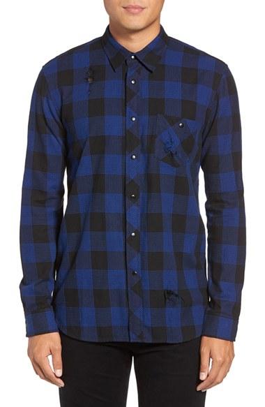 Men's Hudson Jeans Weston Check Sport Shirt