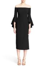 Women's Milly Selena Off The Shoulder Midi Dress