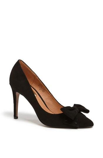 Halogen 'marla' Suede Bow Pointy Toe Pump Black Suede