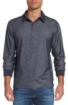 Men's Nifty Genius Nicolas Long Sleeve Polo - Blue