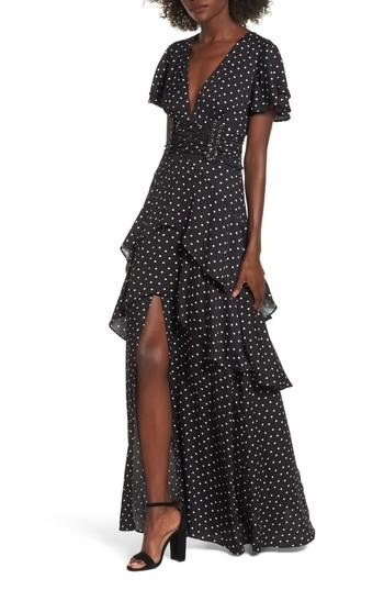 Women's Afrm Micah Corset Maxi Dress - Black