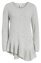 Women's Joie Tambrel N Wool & Cashmere Asymmetrical Sweater Tunic - Grey