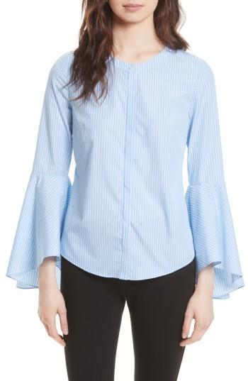 Women's Milly Michelle Stripe Bell Sleeve Blouse