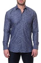 Men's Maceoo Luxor Spider Slim Fit Sport Shirt (s) - Blue