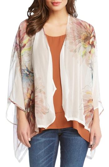 Women's Kane Kane Floral Kimono Jacket - White