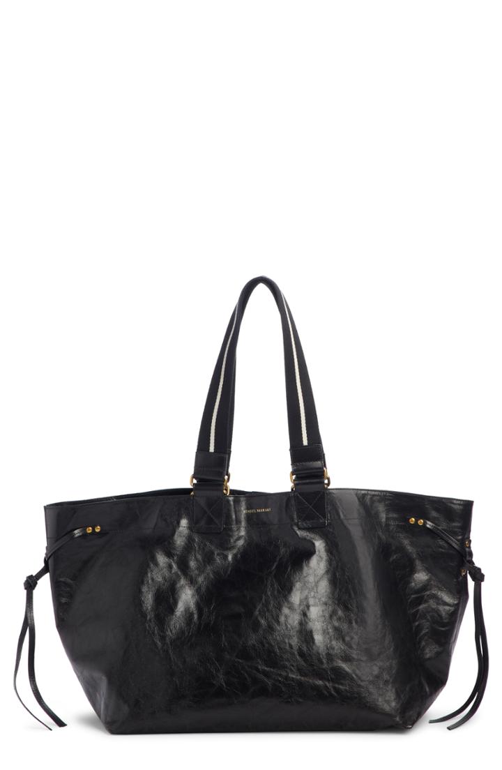 Isabel Marant Wardy New Leather Shopper - Black