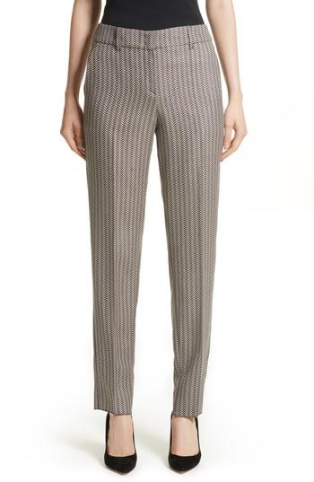 Women's Armani Collezioni Herringbone Slim Pants Us / 50 It - Beige