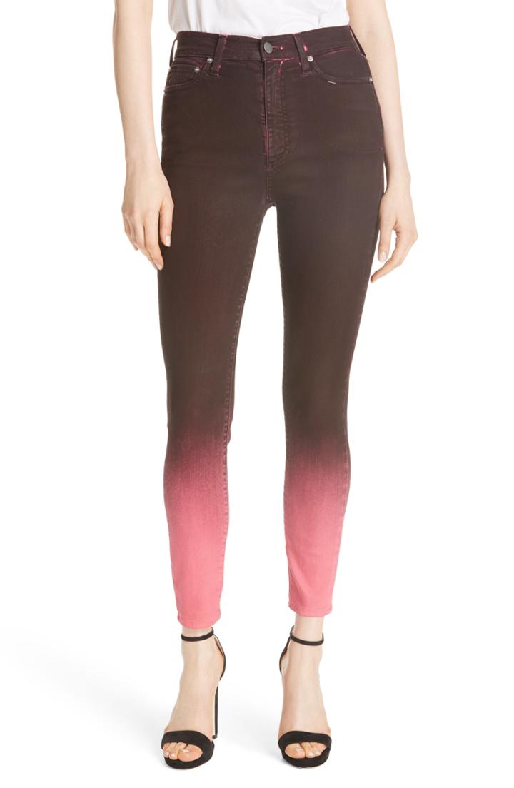 Women's Alice + Olivia Good High Waist Ankle Skinny Jeans - Burgundy
