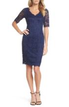 Women's Adrianna Papell Rose Lace Sheath Dress - Blue