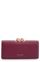 Women's Ted Baker London Pebbled Leather Matinee Wallet - Brown