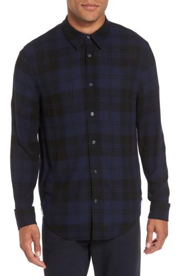 Men's Vince Plaid Sport Shirt - Blue