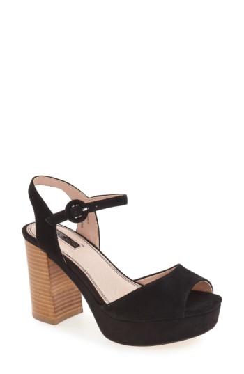 Women's Topshop 'lana' Chunky Platform Sandal .5us / 39eu - Black
