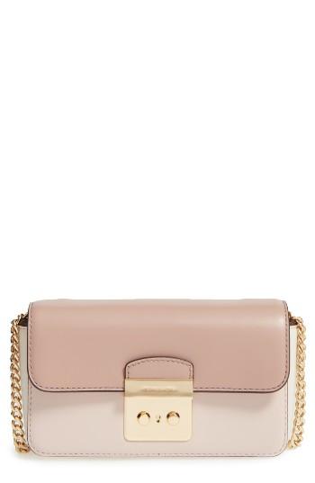 Women's Michael Michael Kors Sloan Editor Leather Wallet On A Chain - Pink