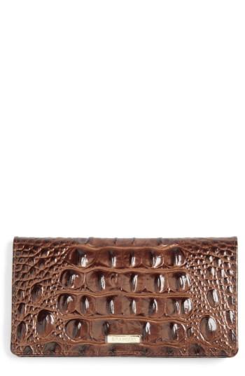 Women's Brahmin Melbourne Simone Croc Embossed Leather Wallet -