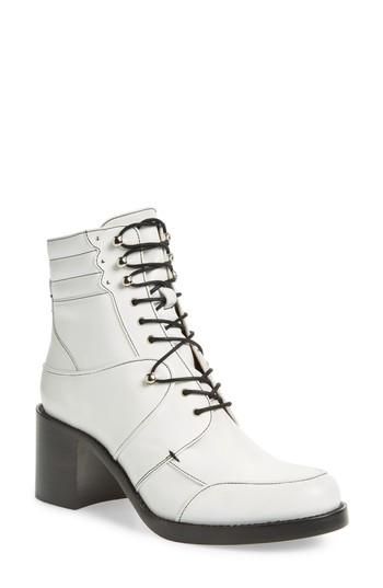 Women's Tabitha Simmons Block Heel Bootie .5us / 36.5eu - White