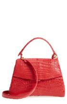 Nancy Gonzalez Genuine Crocodile Top Handle Bag - Red