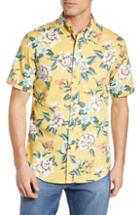 Men's Reyn Spooner Hou Pua Nui Regular Fit Sport Shirt, Size - Yellow
