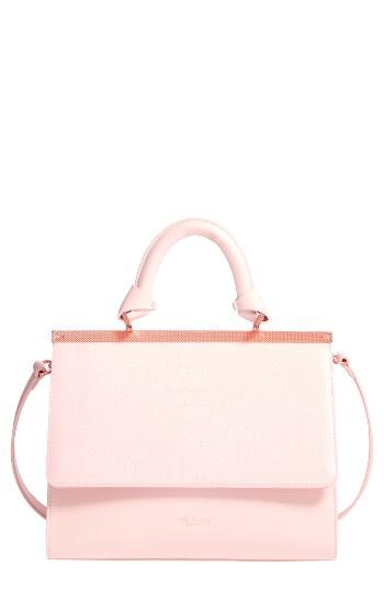 Ted Baker London Croc Embossed Leather Satchel -