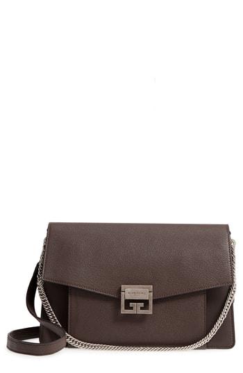 Givenchy Gv3 Goatskin Leather Shoulder Bag - Burgundy