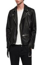 Men's Allsaints Wick Slim Fit Leather Biker Jacket, Size - Black