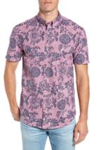 Men's Reyn Spooner Royal Chrysanthemums Regular Fit Sport Shirt, Size - Purple