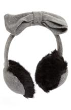 Women's Kate Spade New York Half Bow Faux Fur Earmuffs - Grey